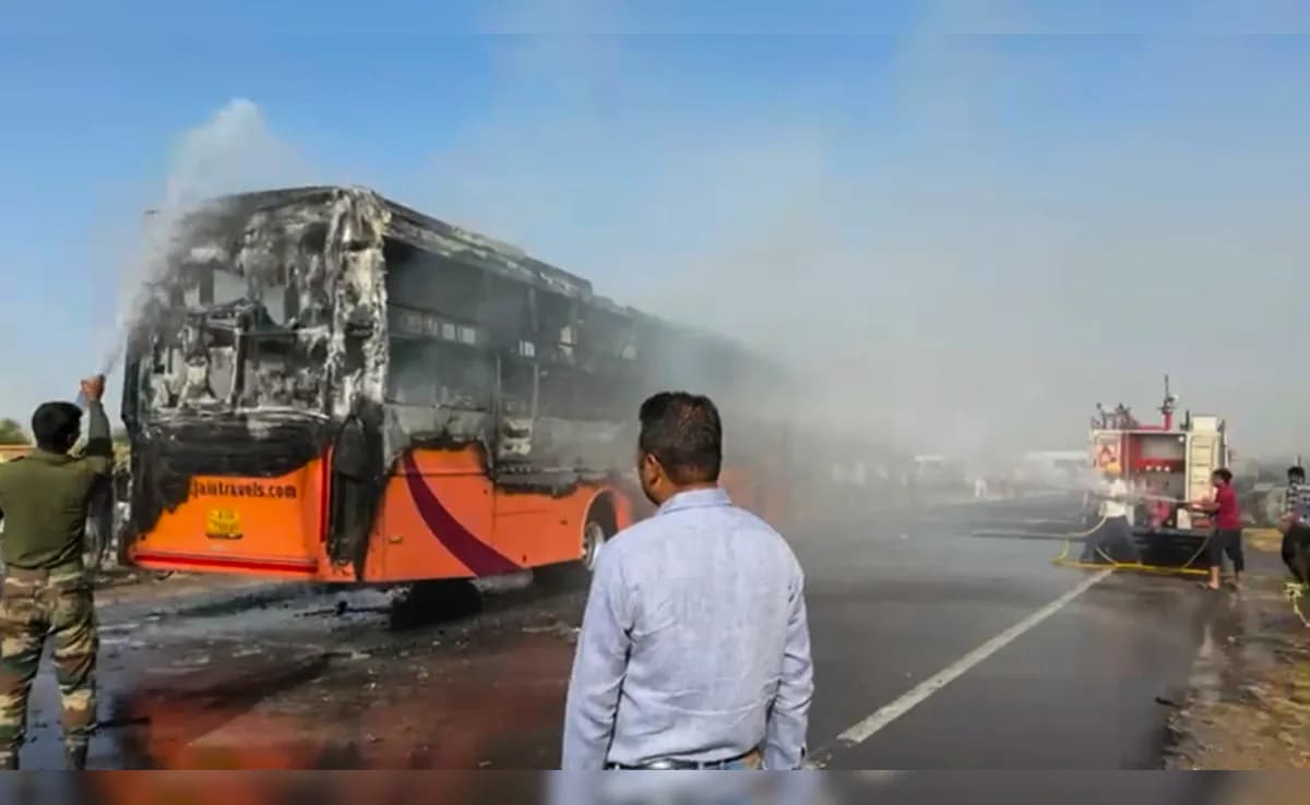 Rajasthan AC sleeper bus fire