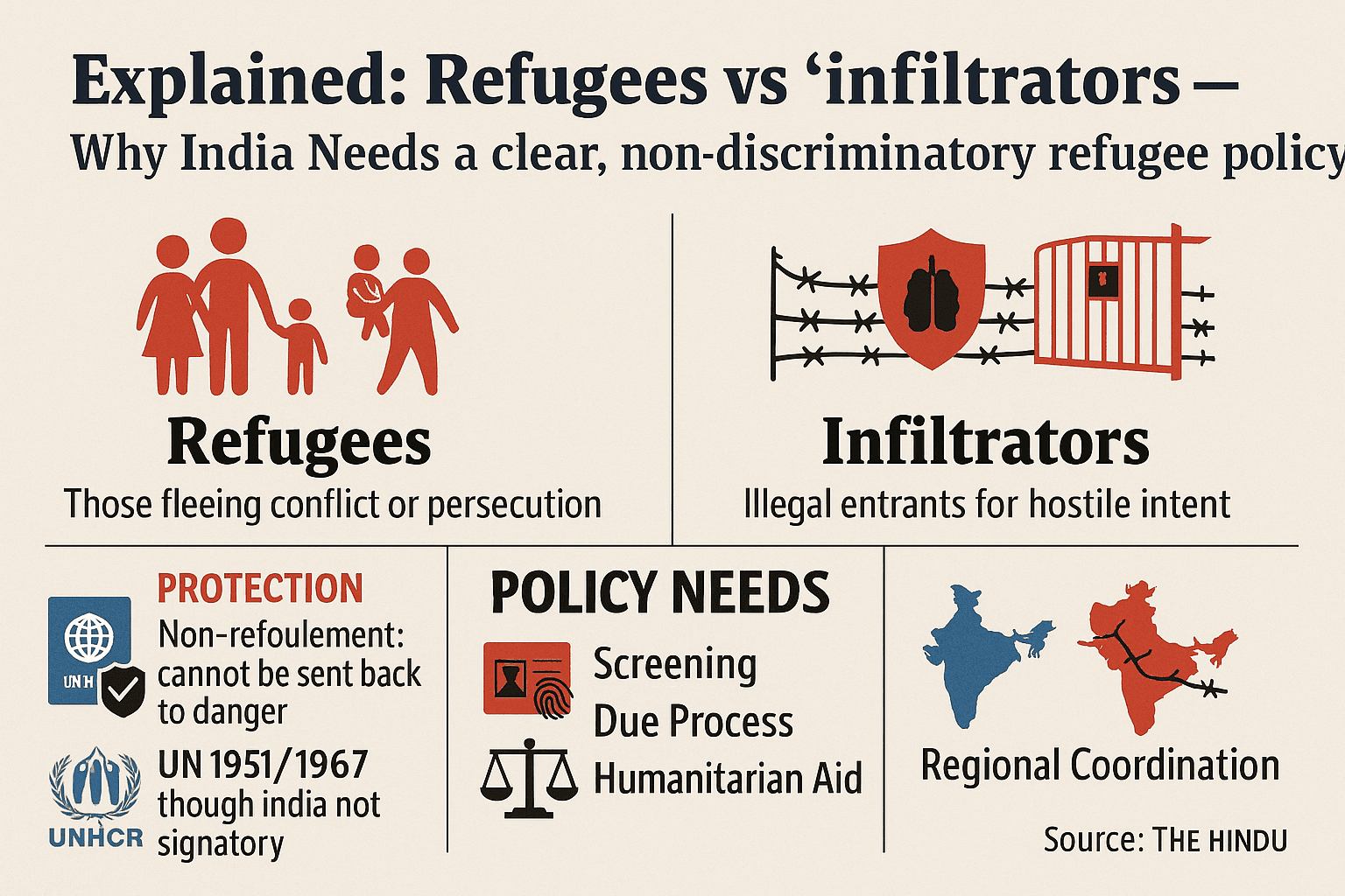 Explained: Refugees vs “infiltrators” — why India needs a clear, non-discriminatory refugee policy